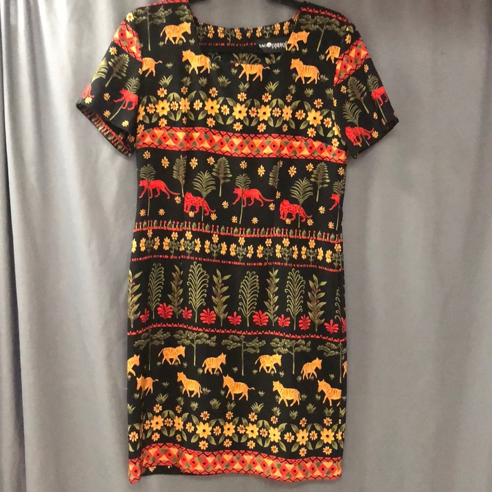 Vintage Tribal Square neck dress